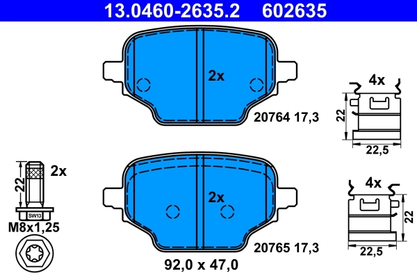 Set placute frana