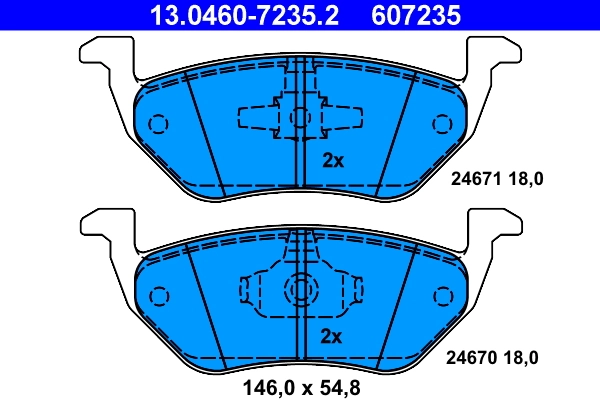 Set placute frana