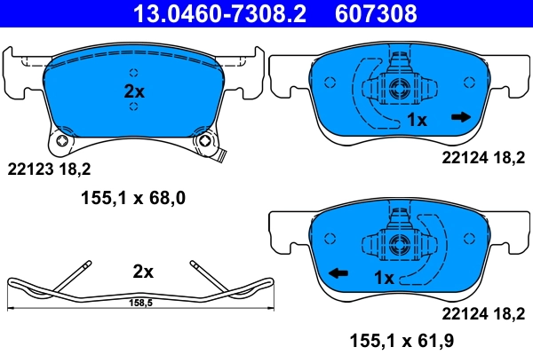 Set placute frana