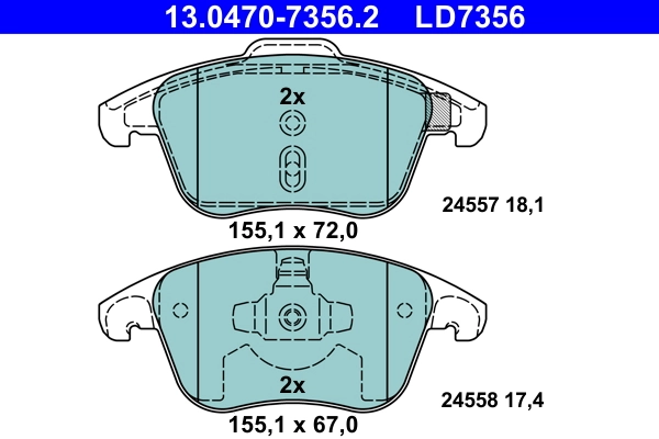 Set placute frana