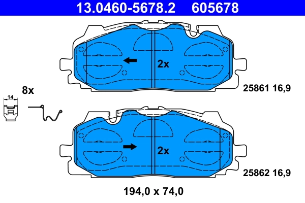 Set placute frana