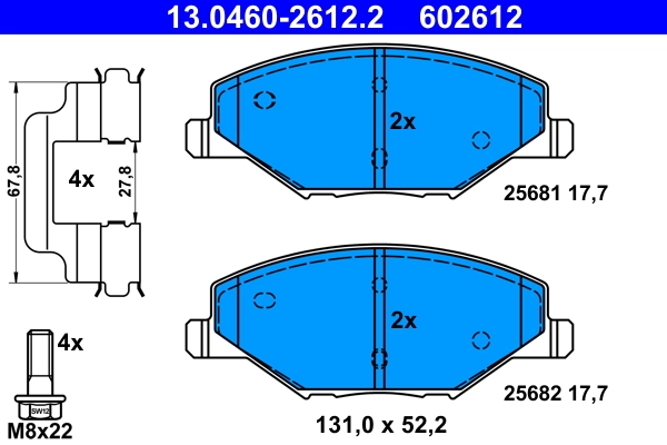 Set placute frana