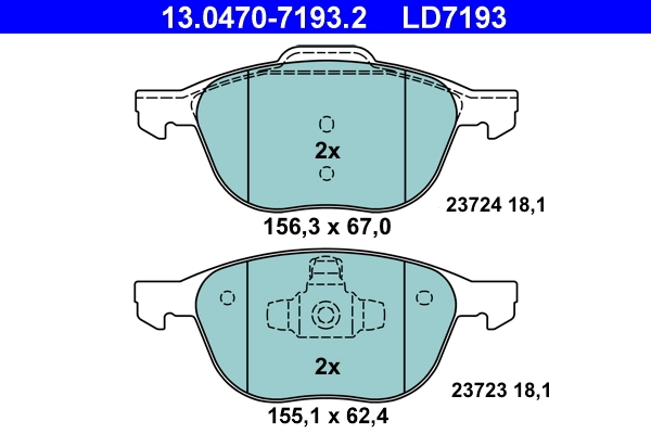 Set placute frana