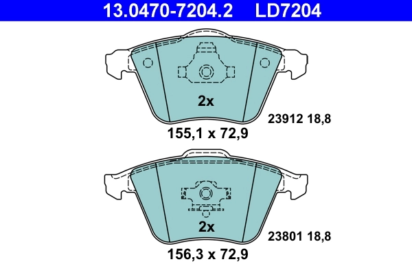 Set placute frana