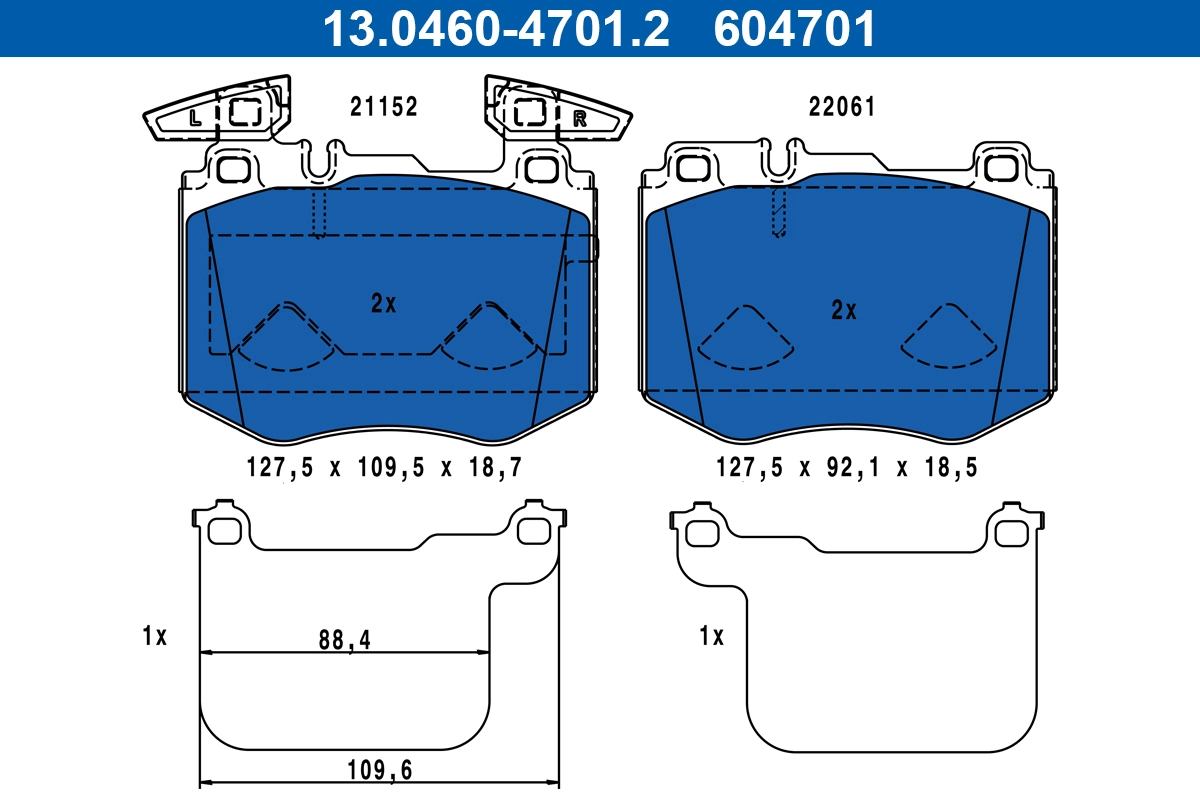 Set placute frana