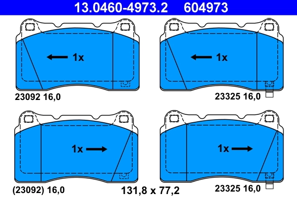Set placute frana