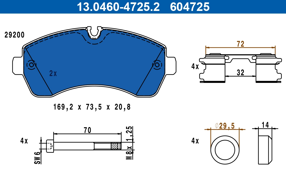 Set placute frana
