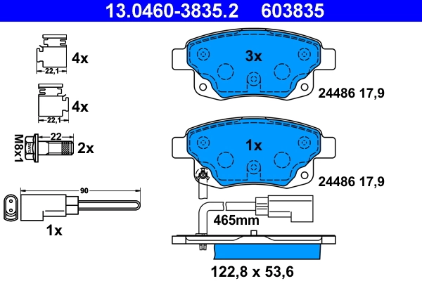 Set placute frana