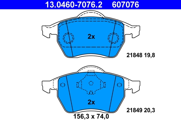 Set placute frana