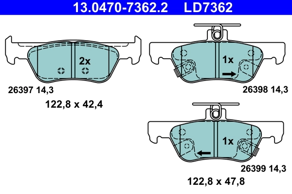Set placute frana