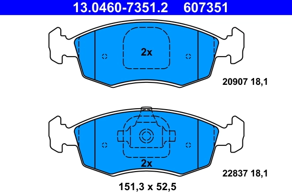 Set placute frana