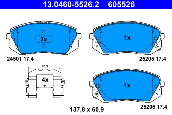 Set placute frana