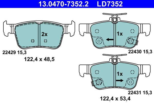 Set placute frana