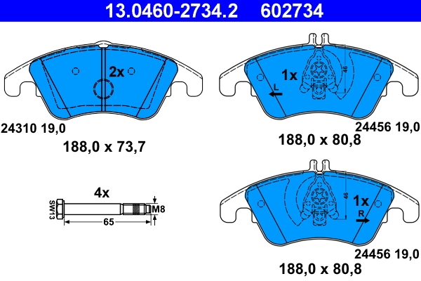 Set placute frana