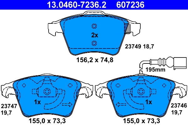 Set placute frana