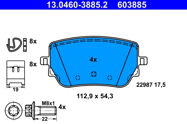 Set placute frana