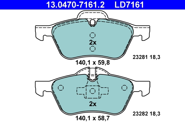 Set placute frana