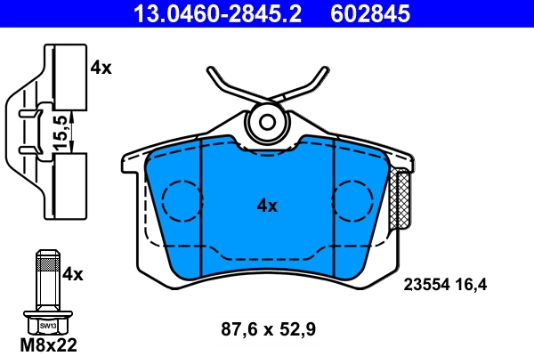 Set placute frana