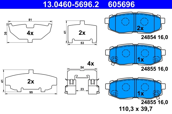 Set placute frana