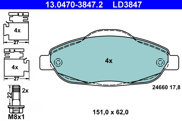 Set placute frana