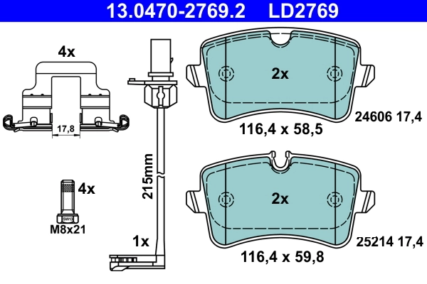 Set placute frana