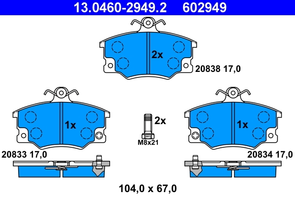 Set placute frana