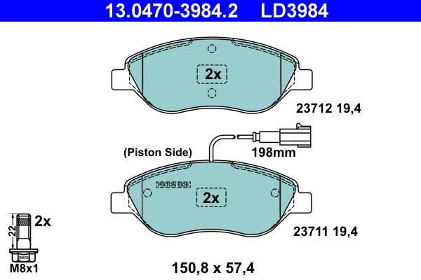 Set placute frana