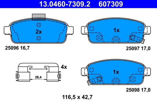 Set placute frana