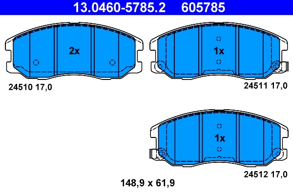 Set placute frana
