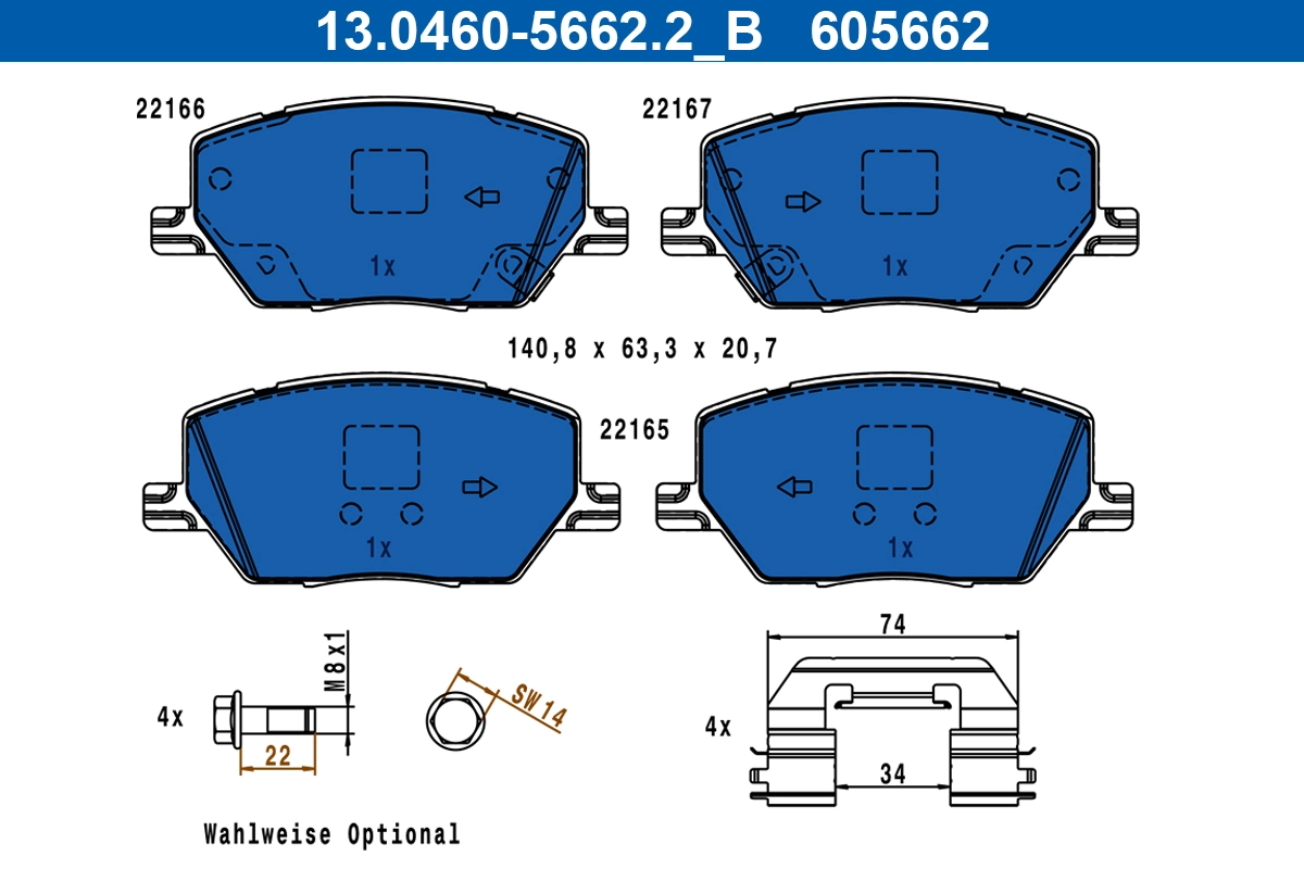 Set placute frana