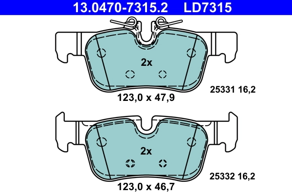 Set placute frana