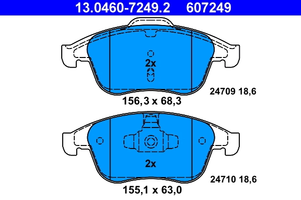 Set placute frana