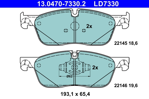 Set placute frana