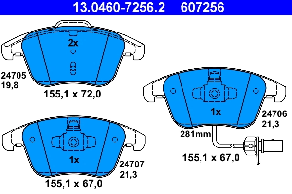 Set placute frana