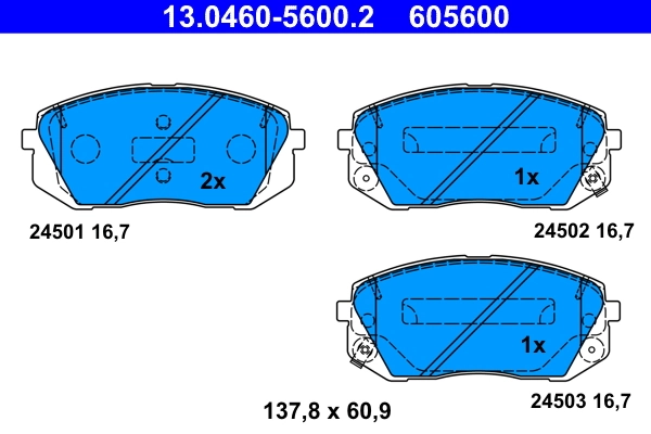Set placute frana