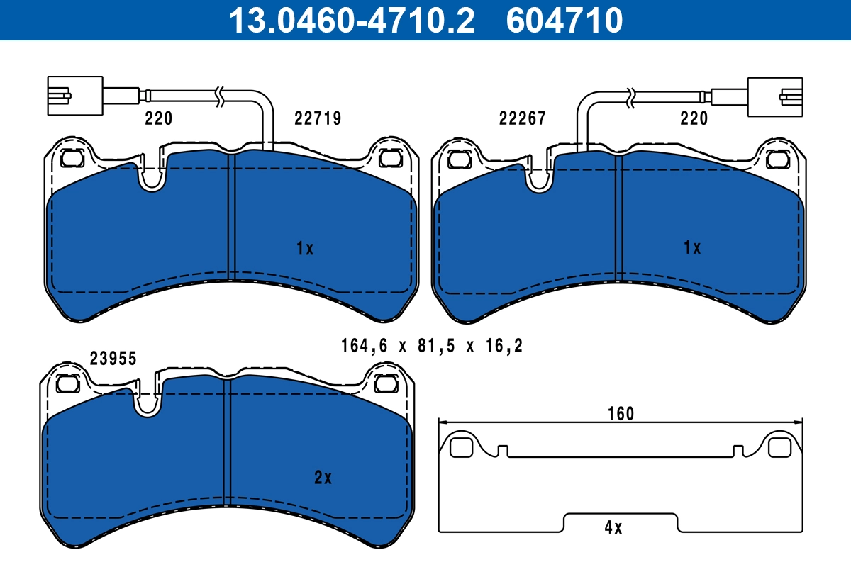 Set placute frana