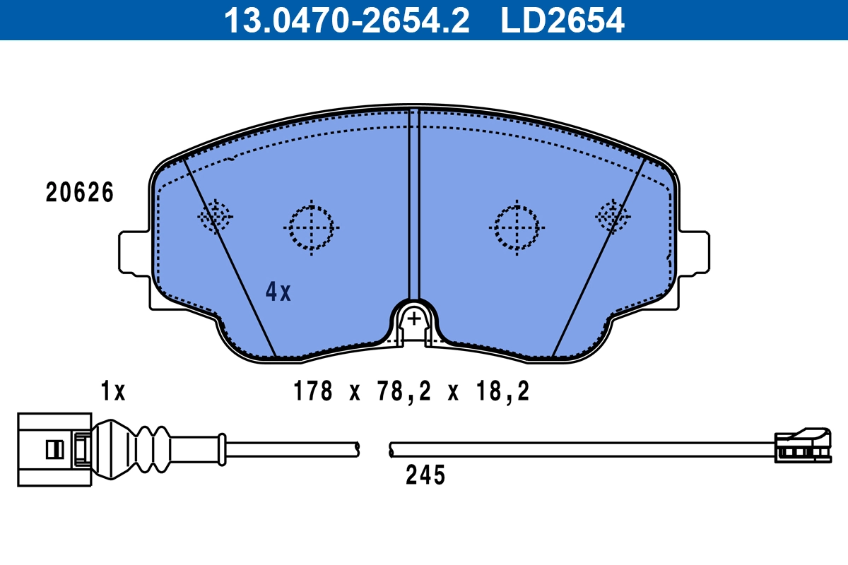 Set placute frana