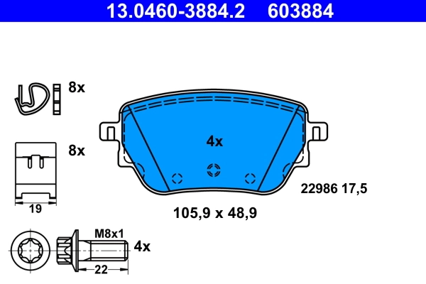 Set placute frana