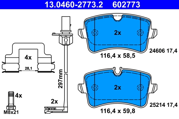 Set placute frana