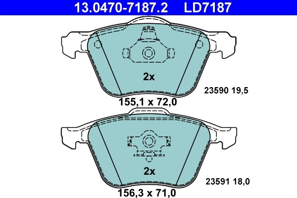 Set placute frana
