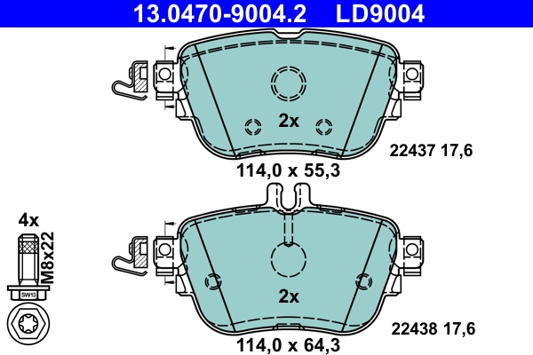 Set placute frana
