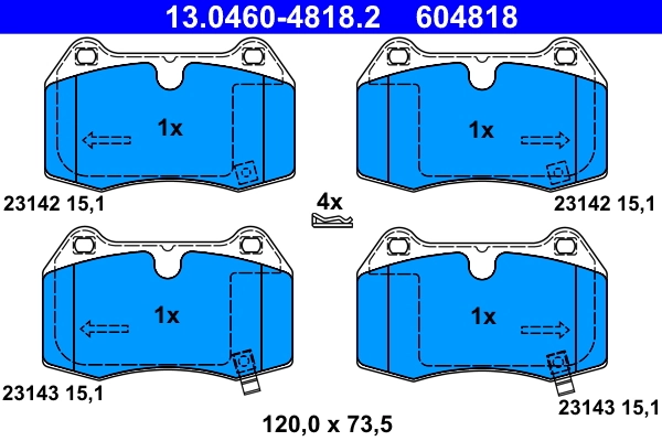 Set placute frana