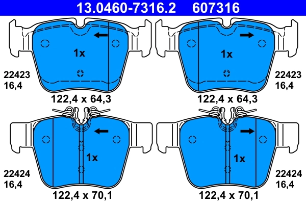 Set placute frana