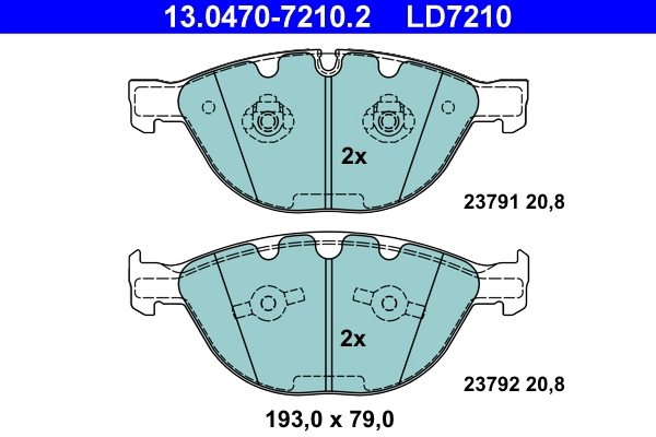 Set placute frana