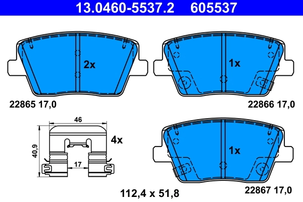 Set placute frana