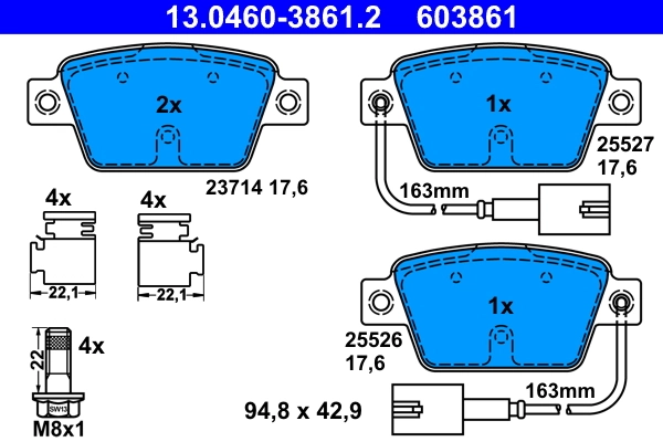 Set placute frana
