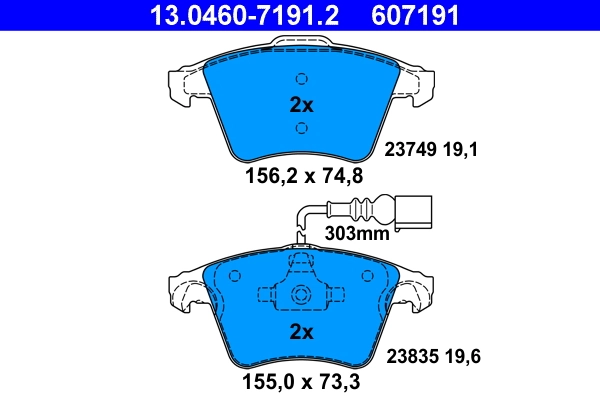 Set placute frana