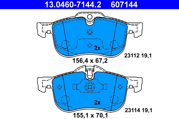 Set placute frana