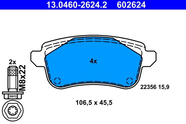 Set placute frana
