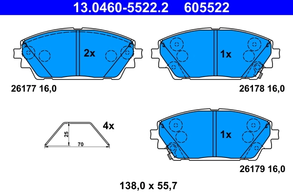 Set placute frana